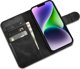 iCarer iCarer Oil Wax Wallet Case 2in1 θήκη iPhone 14 Plus δερμάτινη θήκη με καπάκι Anti-RFID μαύρο (WMI14220723-BK)