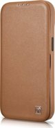 iCarer iCarer CE Premium Leather Folio Case δερμάτινη θήκη iPhone 14 Pro με μαγνητικό καπάκι MagSafe καφέ (WMI14220714-BN)
