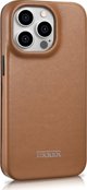 iCarer iCarer CE Premium Leather Folio Case δερμάτινη θήκη iPhone 14 Pro με μαγνητικό καπάκι MagSafe καφέ (WMI14220714-BN)