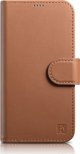 iCarer iCarer Θήκη Πορτοφόλι 2σε1 θήκη iPhone 14 δερμάτινη θήκη με καπάκι Anti-RFID καφέ (WMI14220725-BN)