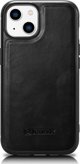 iCarer iCarer Leather Oil Wax θήκη καλυμμένη με φυσικό δέρμα για iPhone 14 Plus (συμβατό με MagSafe) μαύρο (WMI14220719-BK)