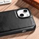 iCarer iCarer Leather Oil Wax θήκη καλυμμένη με φυσικό δέρμα για iPhone 14 Plus (συμβατό με MagSafe) μαύρο (WMI14220719-BK)