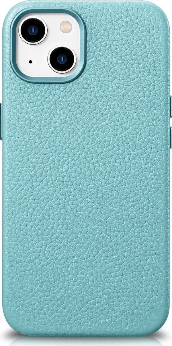 iCarer iCarer Litchi Premium Leather Case δερμάτινη θήκη iPhone 14 μαγνητική με MagSafe πράσινο (WMI14220709-GN)