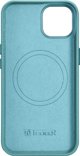 iCarer iCarer Litchi Premium Leather Case δερμάτινη θήκη iPhone 14 μαγνητική με MagSafe πράσινο (WMI14220709-GN)