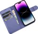 iCarer iCarer Wallet Case 2in1 θήκη iPhone 14 Pro Max δερμάτινη θήκη με καπάκι Anti-RFID ανοιχτό μοβ (WMI14220728-LP)