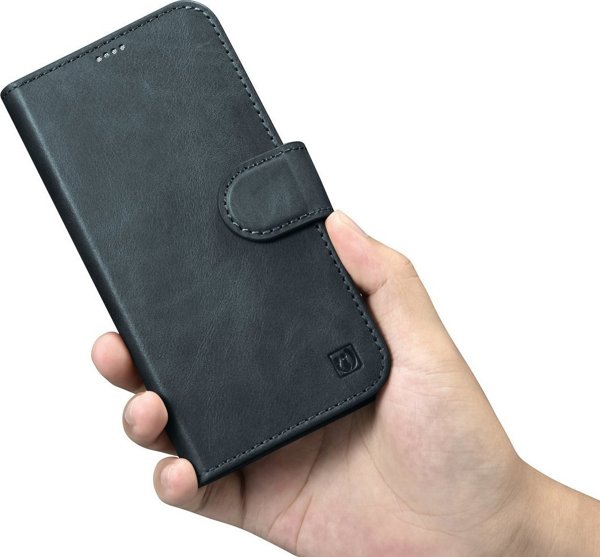 iCarer iCarer Oil Wax Wallet Case 2in1 θήκη iPhone 14 Pro Max δερμάτινη θήκη με καπάκι Anti-RFID μπλε (WMI14220724-BU)