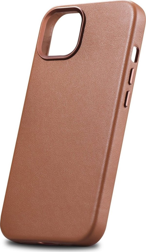 iCarer iCarer Θήκη Δερμάτινη θήκη από φυσικό δέρμα για iPhone 14 καφέ (WMI14220705-BN) (συμβατό με MagSafe)