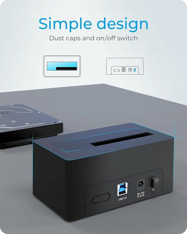 ICY BOX IB-1122-U3-B 1x SATA zu USB 3.2 Gen 1 schwarz