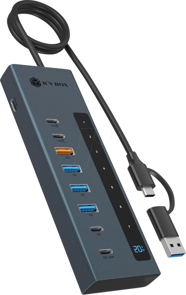 ICY BOX IB-HUB1743-CPD 9-σε-1 HUB με PD και USB-C/USB-A