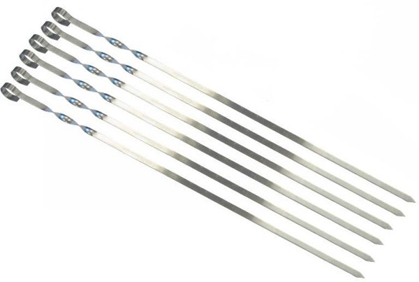 Modeco Σετ Σουβλών 6τμχ, Μήκος 60εκ, Πάχος 1.5mm - 8032635550003