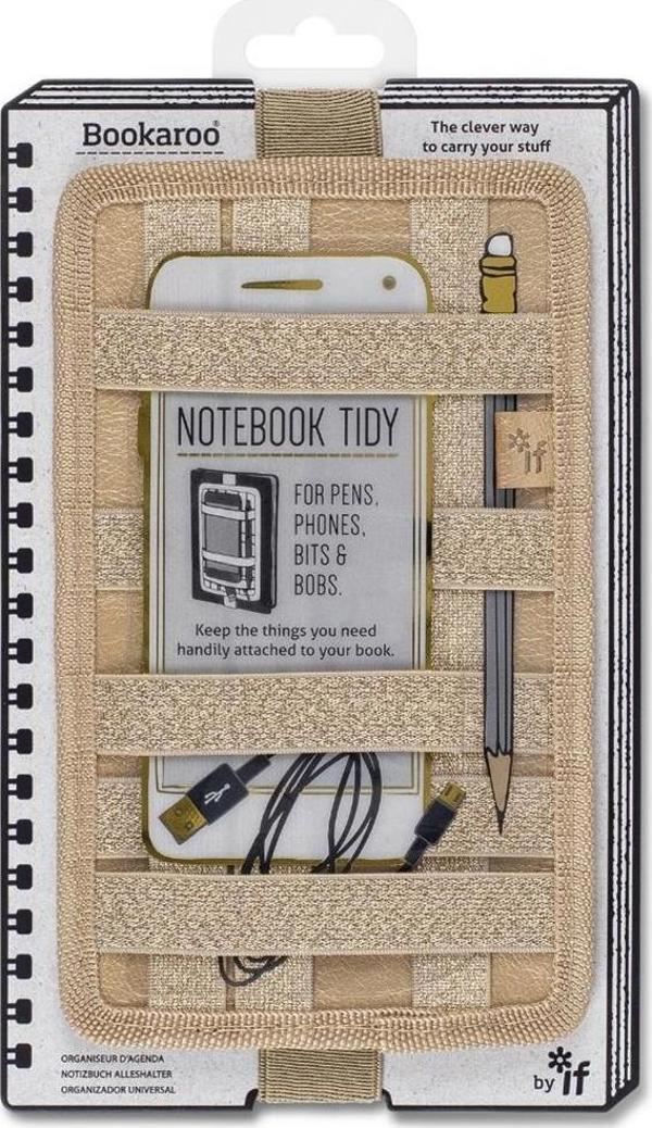 IF Bookaroo Notebook Tidy - Οργανωτής Σημειωματάριου & Αξεσουάρ, Χρυσός