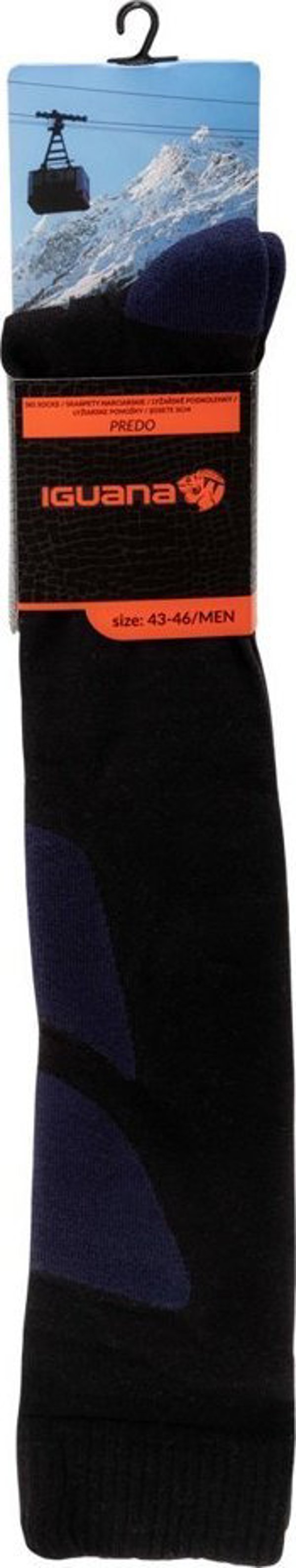 Κάλτσες σκι Iguana Predo unisex μαύρο-μπλε μέγεθος 39-42