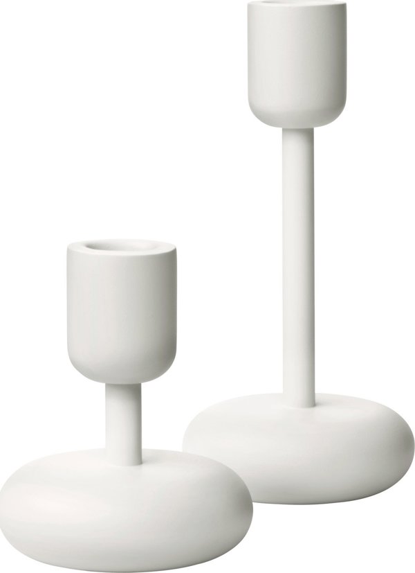 Κηροπήγια Iittala Nappula 107+183 mm, λευκά 2 τεμ.