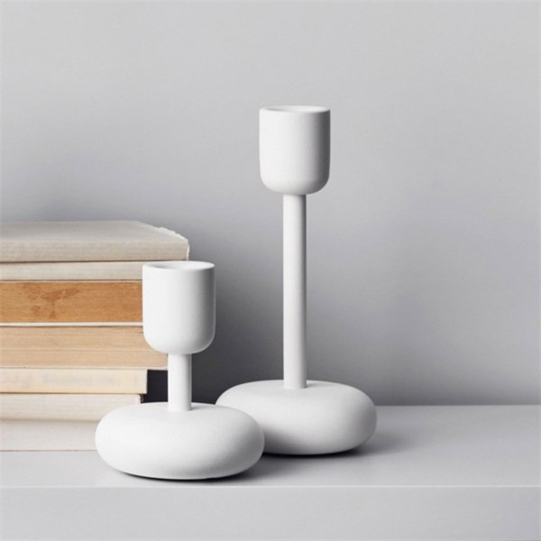 Κηροπήγια Iittala Nappula 107+183 mm, λευκά 2 τεμ.