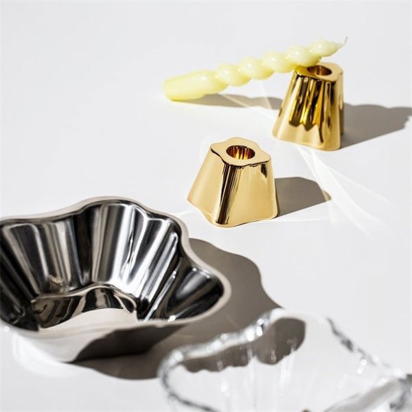 Κηροπήγια Iittala Aalto 50mm και 65mm ορείχαλκος 2 τεμ.