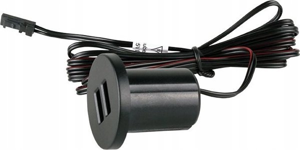 Ενσωματωμένος φορτιστής USB, επίπλων, με είσοδο 12Vdc USB-A + USB-C, 2.1A, με σύνδεση L813 Design Light