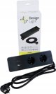 Προέκταση τοποθετημένη σε έπιπλο TAOBOX 2x Schuko πρίζες 1x USB, 1x USB-C 1.5m μαύρο Design Light
