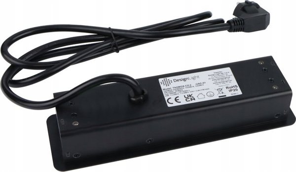Προέκταση τοποθετημένη σε έπιπλο TAOBOX 2x Schuko πρίζες 1x USB, 1x USB-C 1.5m μαύρο Design Light