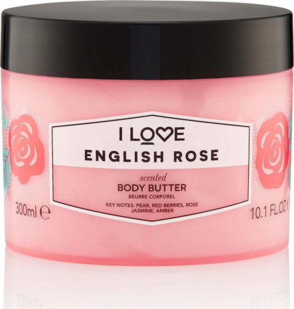 I LOVE_Scented Body Butter ενυδατικό βούτυρο σώματος English Rose 300ml
