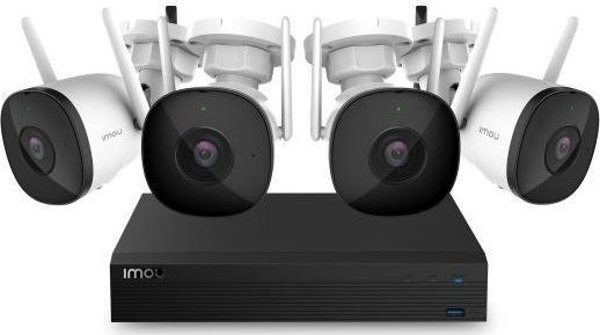 IMOU Σετ Ασύρματης Παρακολούθησης KIT/NVR1104HS-W-S2/4-F22FE με 4 Κάμερες 2MP, Wi-Fi NVR & Σκληρό Δίσκο 1TB