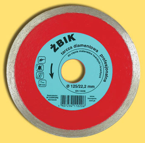 ΙΝ ΚΟΡΠΟΡΕ Διαμαντόδισκος Ζμπικ πλήρης 125x22,2mm (11020)