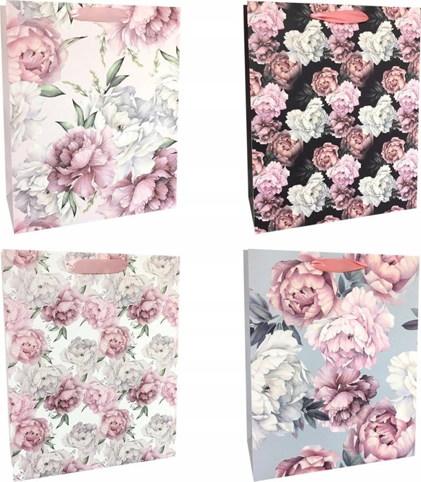 Incood Τσάντα δώρου 26x32 παιώνιες