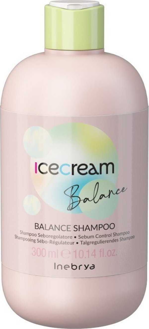Inebrya Inebrya Ice Cream Balance σαμπουάν ρύθμισης σμήγματος για λιπαρά μαλλιά, 300ml