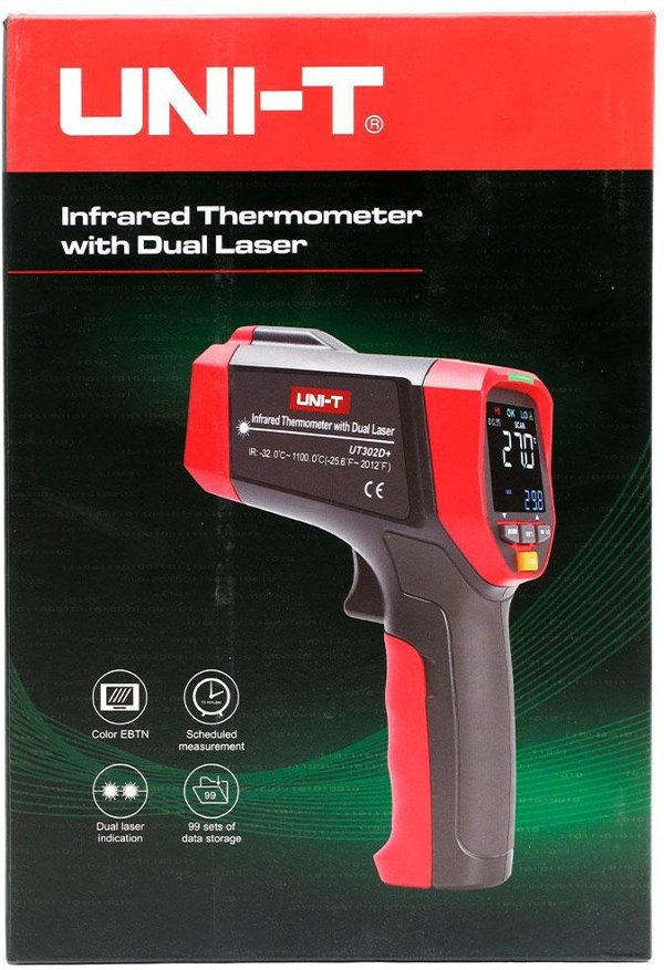 Υπέρυθρο θερμόμετρο -32°C έως 1100°C UT302D+ UNI-T