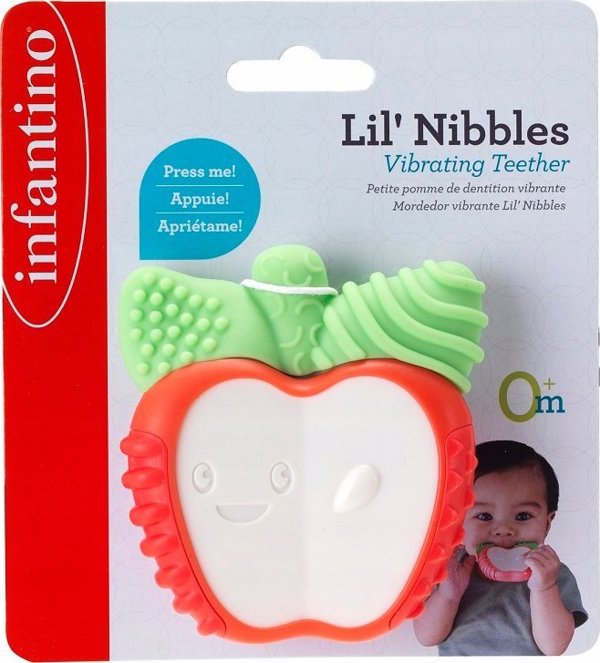 Infantino INFANTINO Lil' nibbles δονητικό μασητικό - μήλο