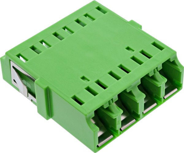 Σύζευξη InLine® LWL, Quad LC/LC, singlemode, πράσινο, κεραμικό μανίκι