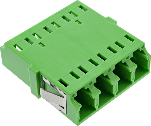 Σύζευξη InLine® LWL, Quad LC/LC, singlemode, πράσινο, κεραμικό μανίκι