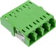 Σύζευξη InLine® LWL, Quad LC/LC, singlemode, πράσινο, κεραμικό μανίκι