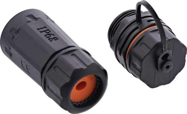 InLine InLine® Patch cable connector set Cat.6A, waterproof IP68, connector for industrial applications, with dust cap