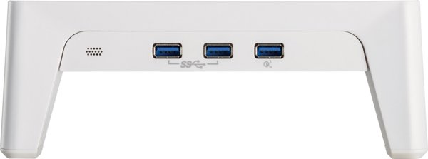 Πλατφόρμα Οθόνης InLine InLine® με 2x θύρες USB 3.2 Gen1 και θύρες φόρτισης QC3, 80mm, μέγ. 15kg