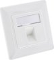 InLine InLine® Frame set for 1x RJ45 Bu/LSA insert, Keystone SNAP-In, white RAL9010
