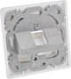 InLine InLine® Frame set for 1x RJ45 Bu/LSA insert, Keystone SNAP-In, white RAL9010