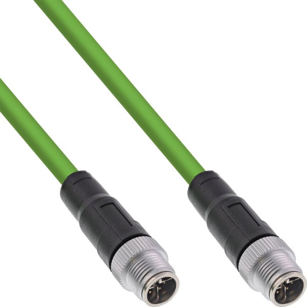 Καλώδιο δικτύου InLine InLine® Industrial, M12 8-pin X-coded αρσενικό/αρσενικό, Cat.6A PUR 10m