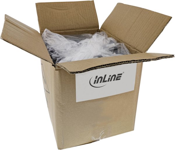 INLINE BULK 30er Netz Adapter Kabel Kaltgeraete C14 auf Schutzkontakt Buchse fuer USV 1m
