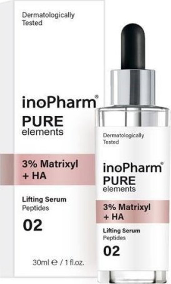 Ορός ανύψωσης προσώπου και λαιμού INOPHARM Pure 3% Matrixil + HA 30ml