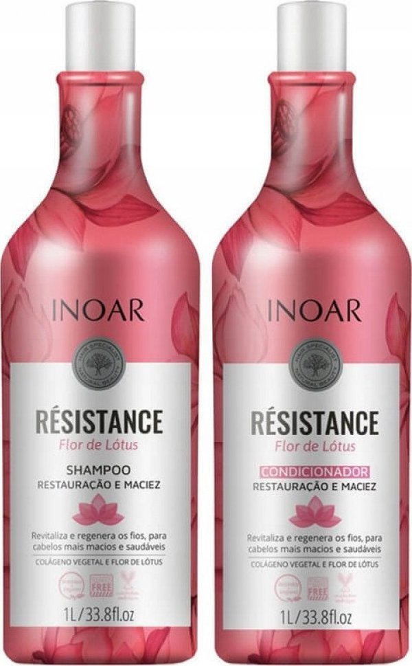 Inoar INOAR Resistance Flor de Lotus Σαμπουάν - αναζωογονητικό σαμπουάν που προσφέρει λάμψη 1000 ml