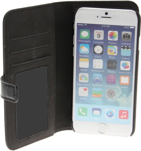 Θήκη Flip Insmat πορτοφόλι για iPhone 6 / 6s / 7 / 8 / SE, μαύρο