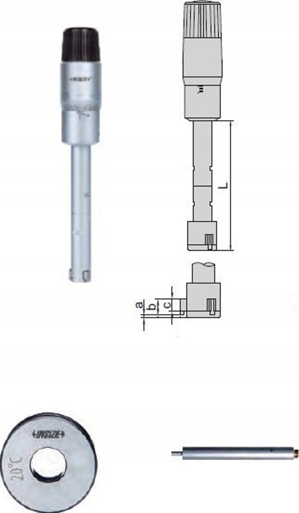 Insize Αναλογικό Μικρόμετρο 3 Σημείων 30-40mm, Ακρίβειας για Μετρήσεις Εσωτερικών Διαμέτρων