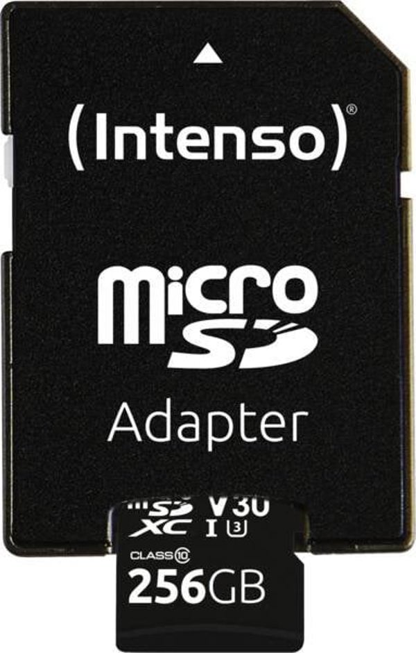 Intenso microSDXC 256GB C10 UHS-I Professional + Adapter