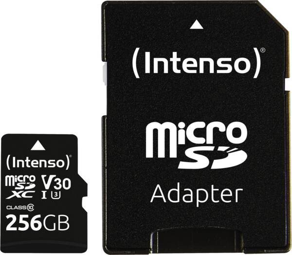 Intenso microSDXC 256GB C10 UHS-I Professional + Adapter