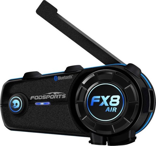 Ενδοεπικοινωνία μοτοσυκλέτας Fodsports FX8 Air διπλό πακέτο (μαύρο) Fodsports