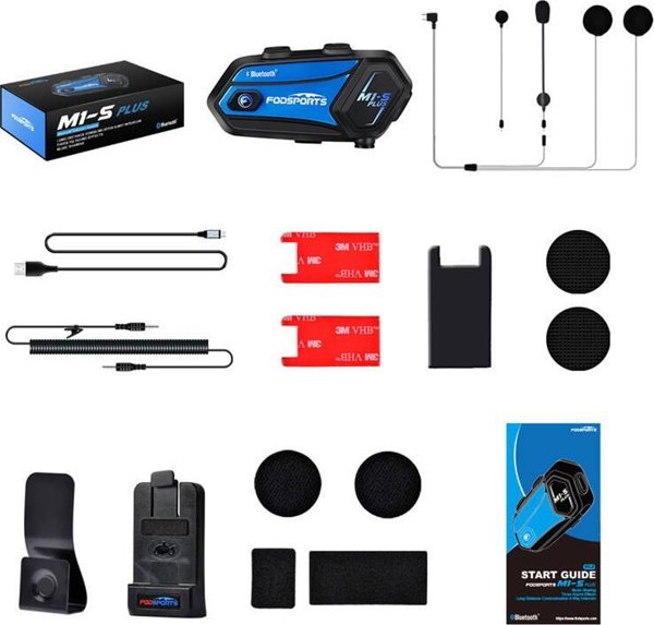 Διασύνδεση μοτοσυκλέτας Fodsports M1-S Plus (μαύρο) Fodsports