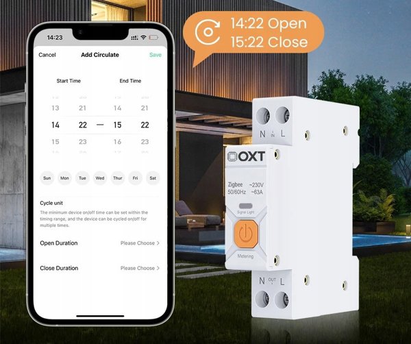 Έξυπνος Ελεγκτής OXT | 63A | Μετρητής | ZigBee | Tuya T337