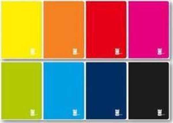 Τετράδιο A4/80K με τετράγωνα UV One Color (5 τεμάχια) Interdruk