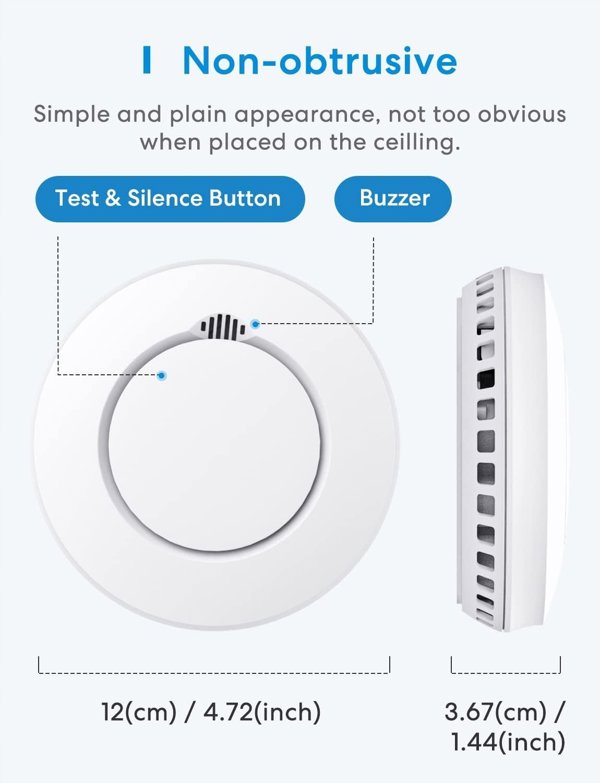 Inteligentny czujnik dymu WiFi Meross GS559A (HomeKit)
