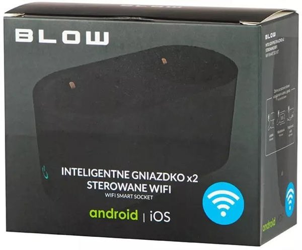 Εξυπνος Διπλός Διαχωριστής Πρίζας 2x 230V με WiFi και TUYA, Μαύρος